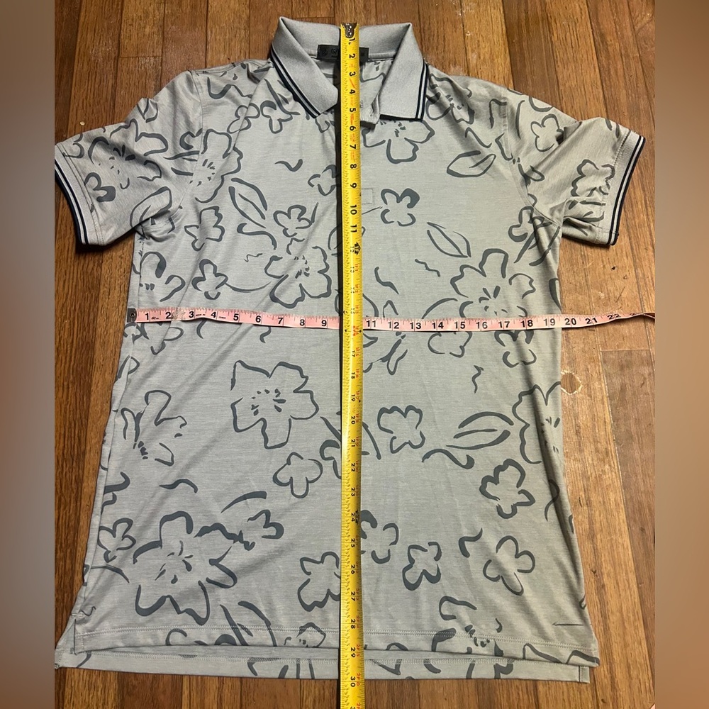 G/FORE Floral Gray Polo Shirt